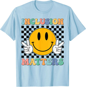 Inclusion Matters Shirt Special Education Teacher T-Shirt - T-Shirt | Light Blue
