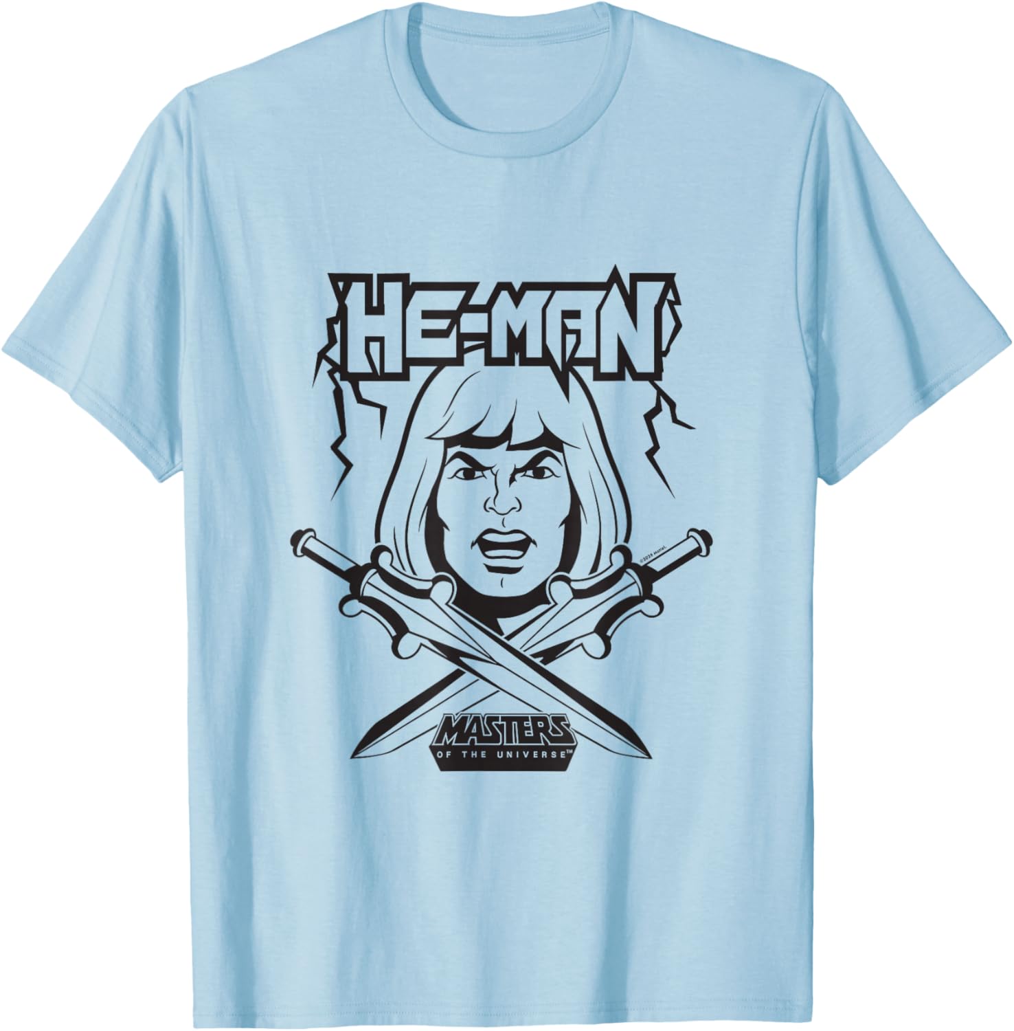 Meister des Universums He-Man Schwarz und Weiß T-Shirt - T-Shirt | Light Blue