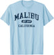 Malibu California Retro Preppy Throwback Souvenir T-Shirt - T-Shirt | Light Blue