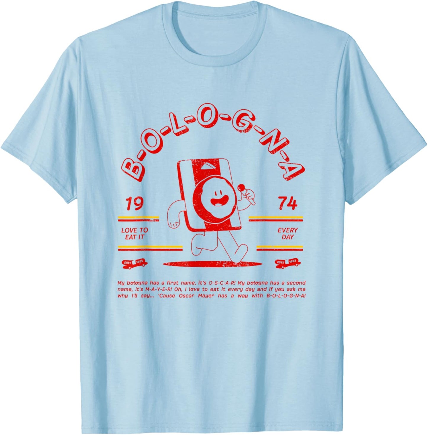 Oscar Mayer Singing Bologna Vintage T-Shirt - T-Shirt | Light Blue