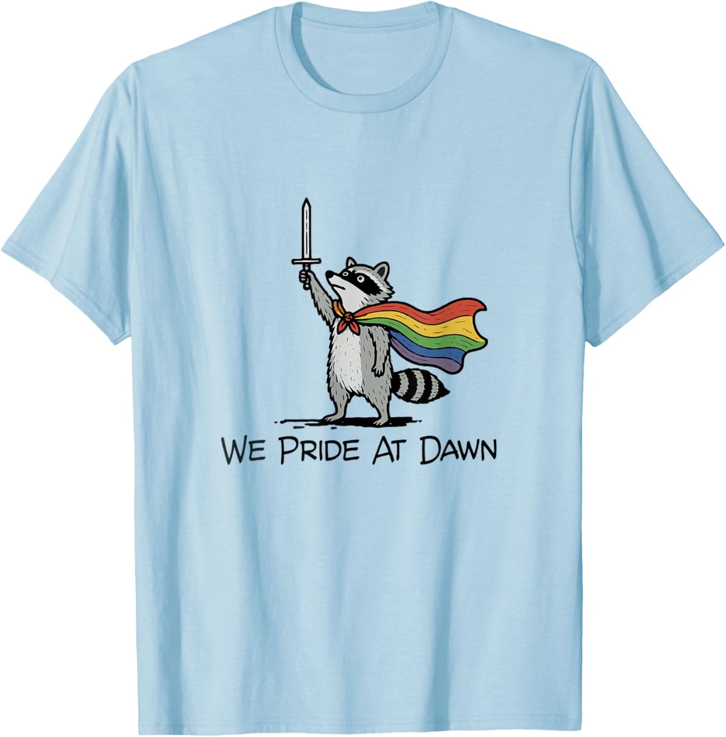Women We Pride At Dawn Flag Pride Month LGBTQ Ally T-Shirt - T-Shirt | Light Blue