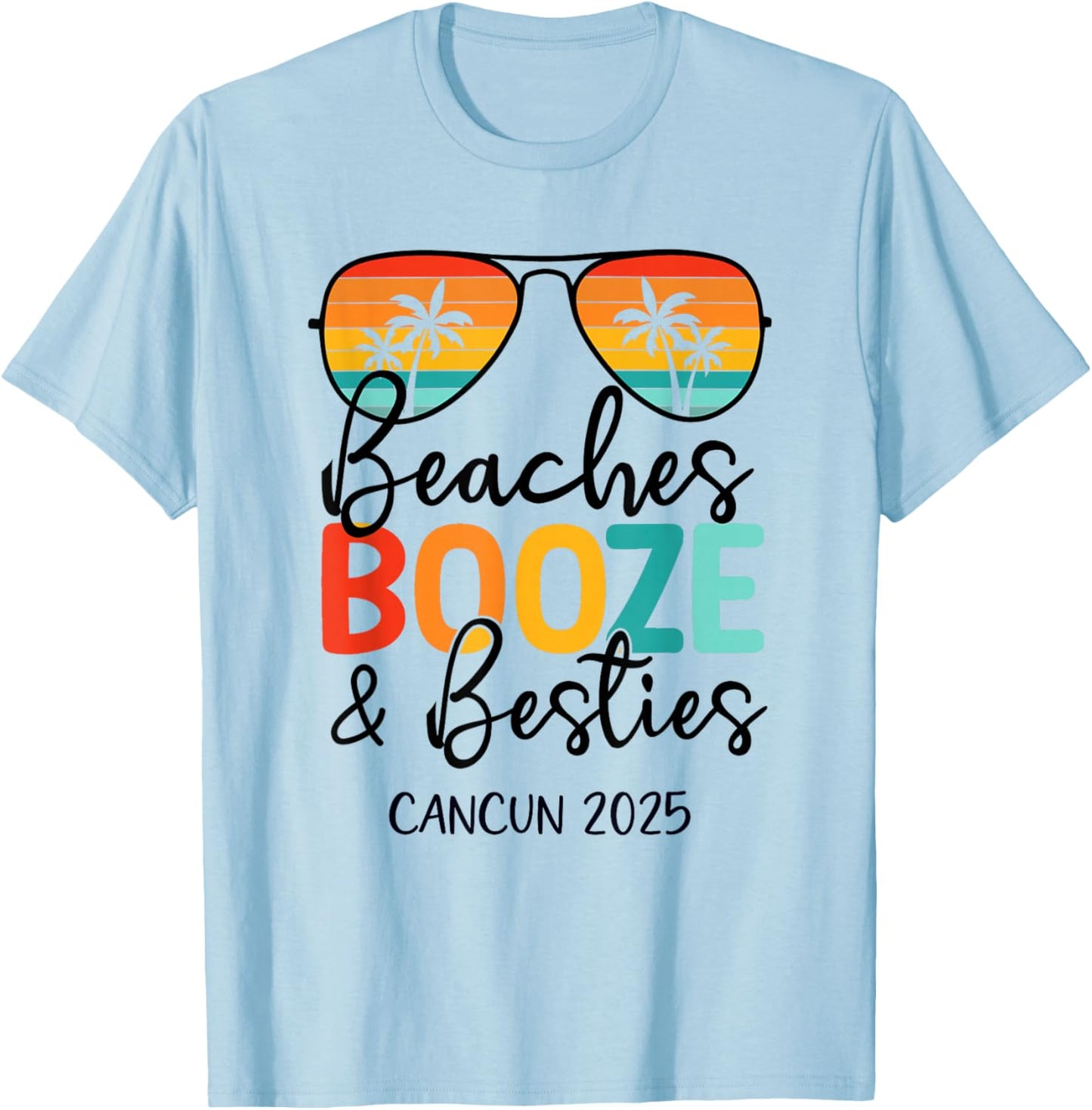 Girls Trip 2025 Cancun Mexico Weekend Summer Vacation T-Shirt - T-Shirt | Light Blue