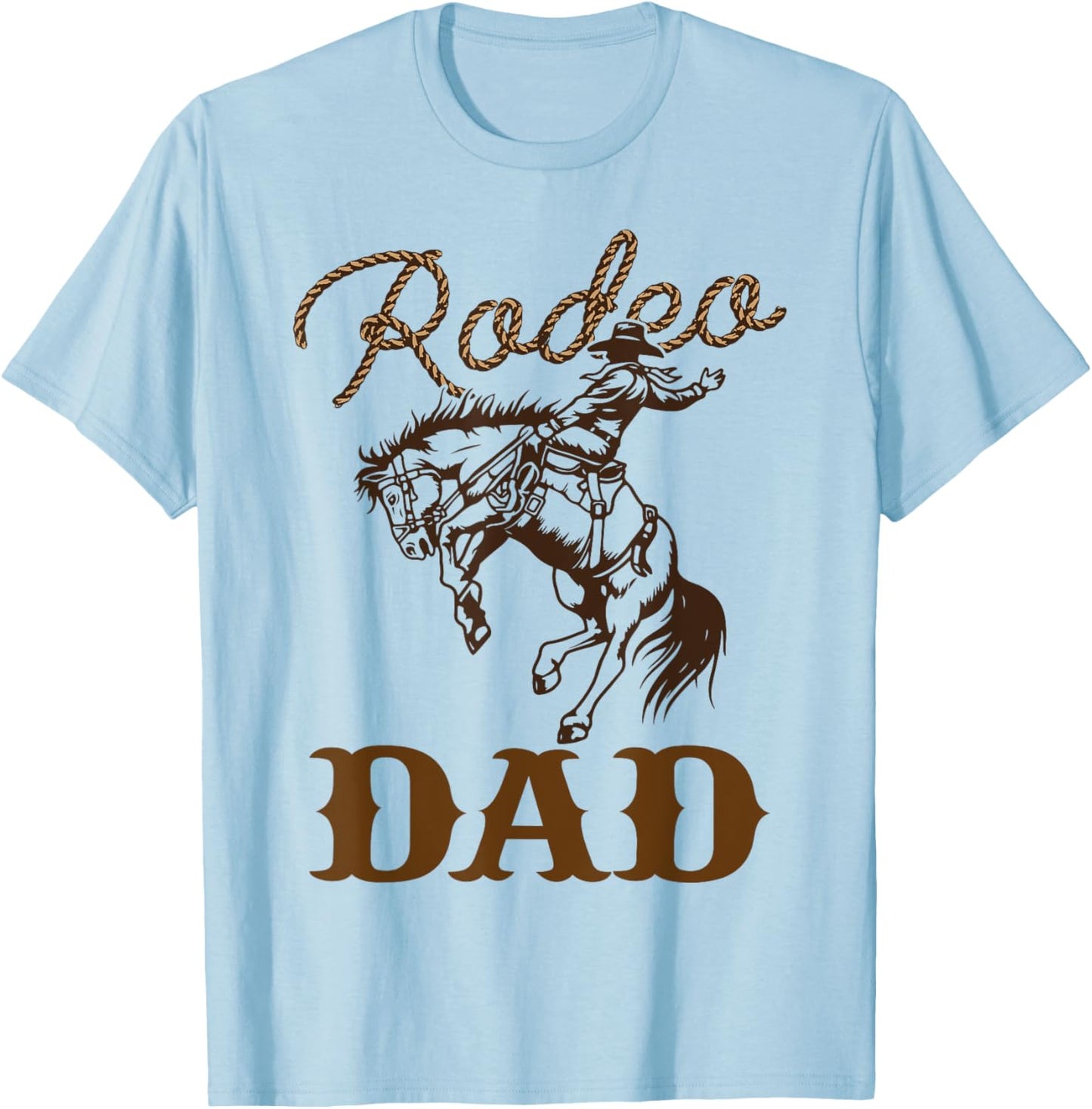 Dad Birthday Cowboy Cowgirl Western Rodeo Daddy Bday Party T-Shirt - T-Shirt | Light Blue