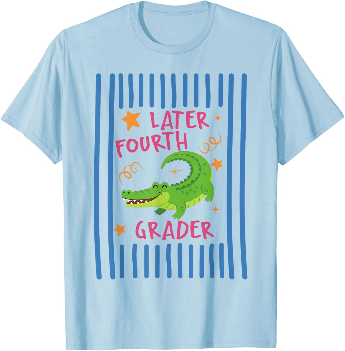 See You Later 4th Grader Last Day School Teacher Alligator T-Shirt - T-Shirt | Light Blue