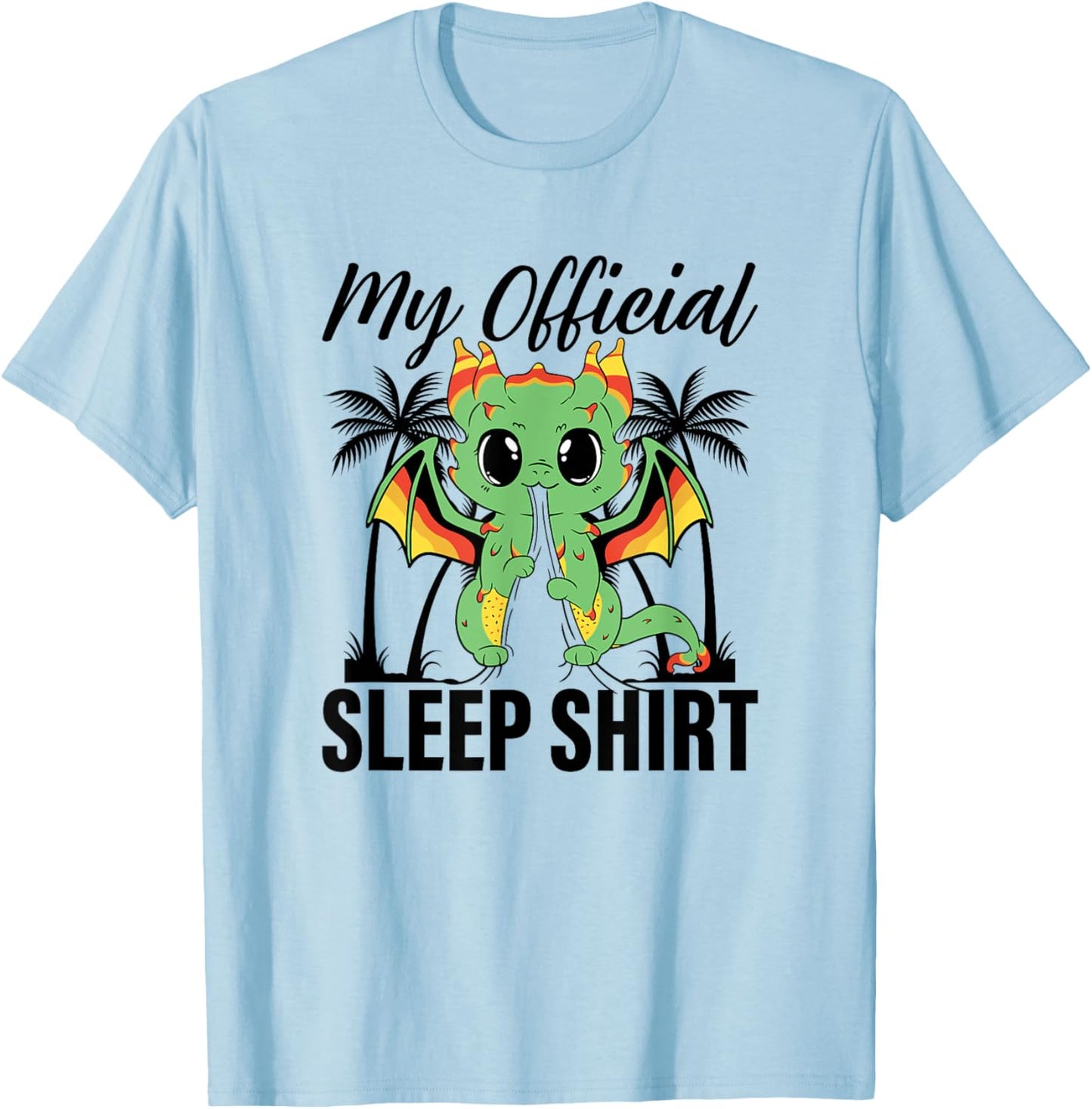 My Official Sleep Shirt Dragon Pyjamas Nightshirt Dragon T-Shirt - T-Shirt | Light Blue