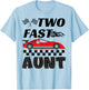 Two Fast Aunt of The Birthday Boy Racing Car Family T-Shirt - T-Shirt | Light Blue