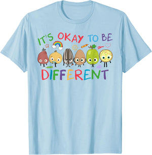 Retro Autism Teacher It's Ok To Be Different Autism Month T-Shirt - T-Shirt | Light Blue