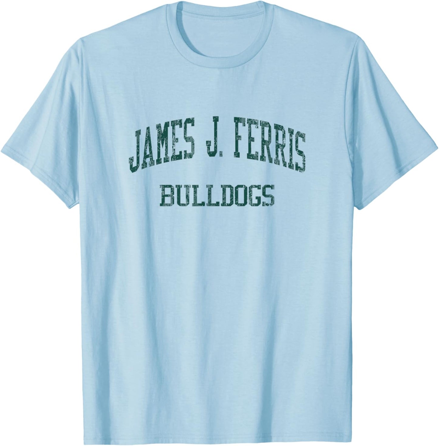 James J. Ferris High School HS Jersey City NJ Vintage Sports T-Shirt - T-Shirt | Light Blue