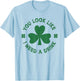 St. Patricks Day Dreiblättriges Kleeblatt Kleeblatt Witzig T-Shirt - T-Shirt | Light Blue