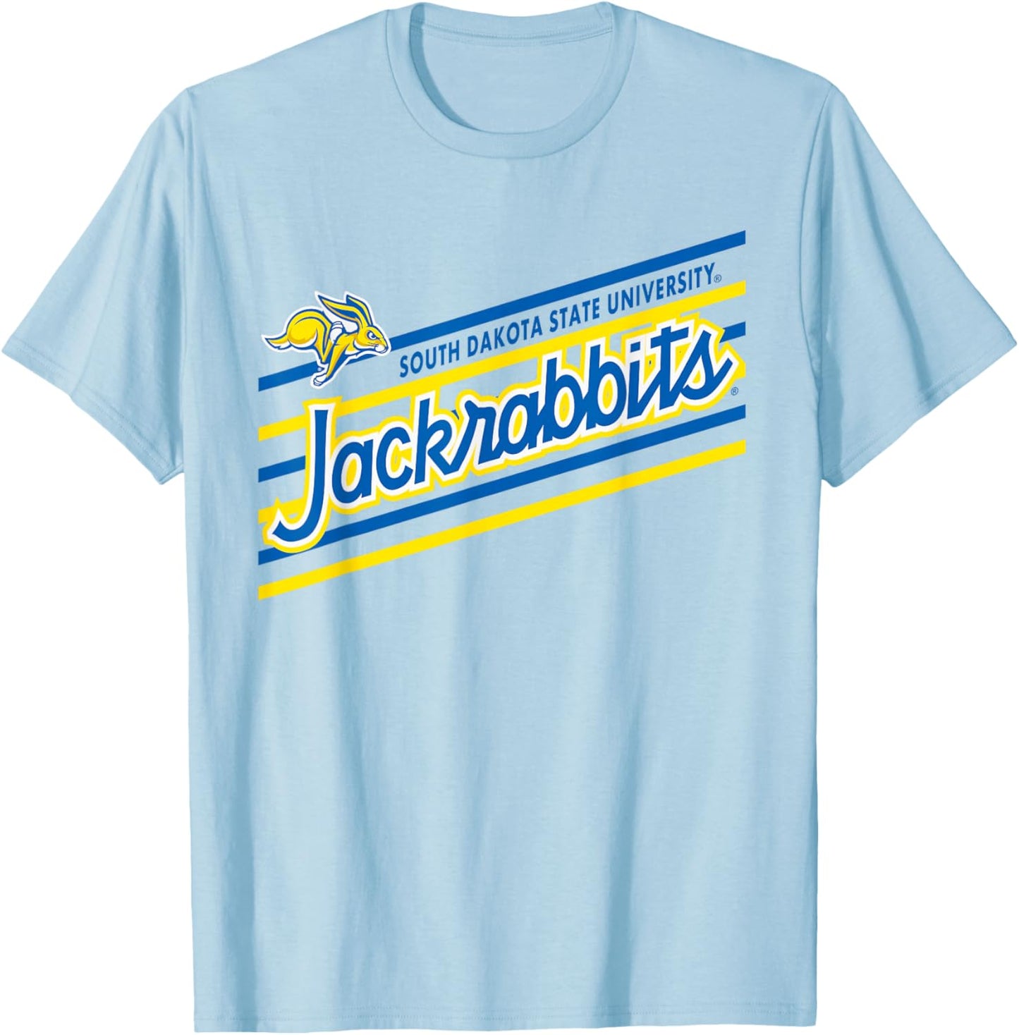 South Dakota State Jackrabbits Retro Performer Gray T-Shirt - T-Shirt | Light Blue