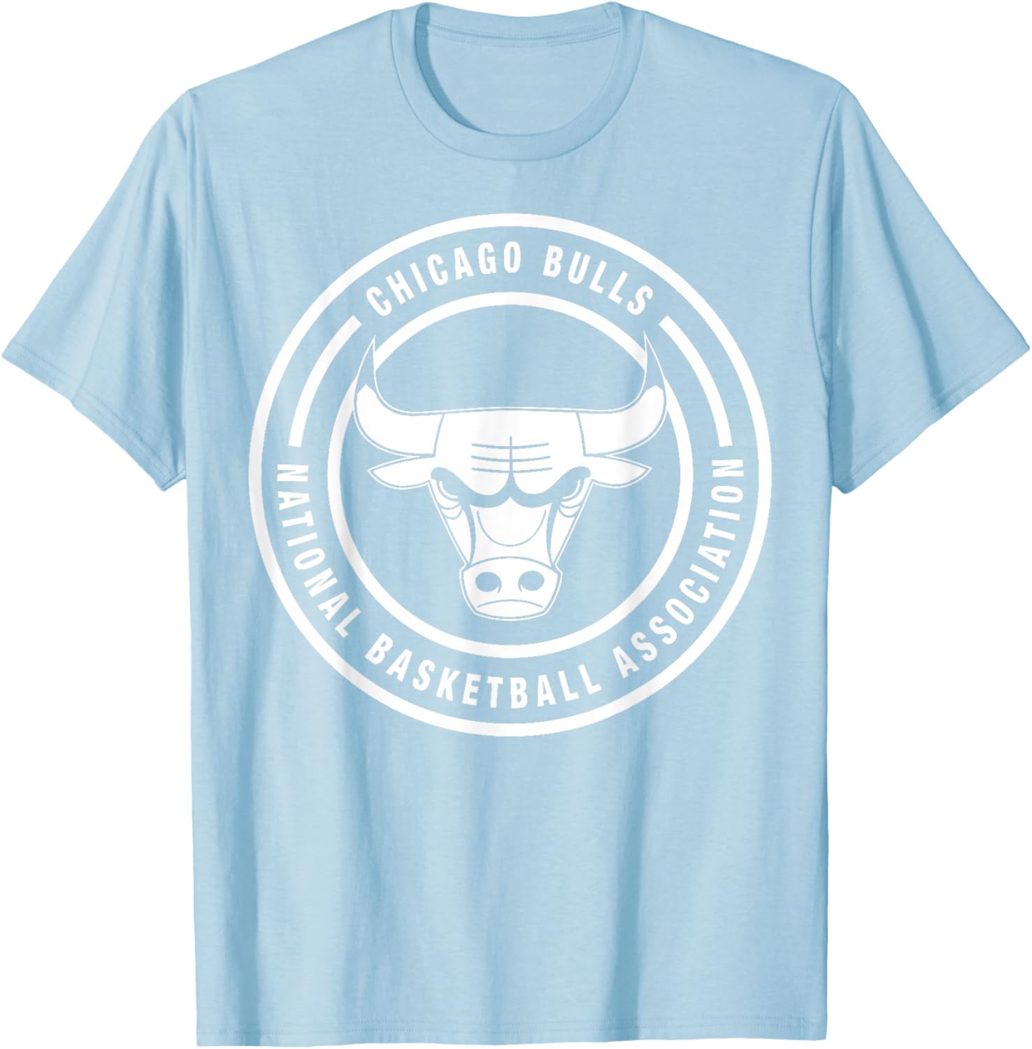Logo NBA Chicago Bulls Circle T-Shirt - T-Shirt | Light Blue