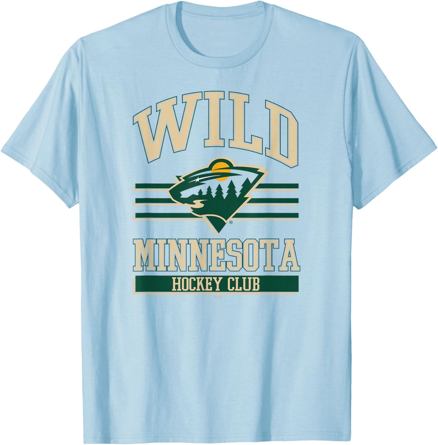 Minnesota Wild Hockey Club Red Officially Licensed T-Shirt - T-Shirt | Light Blue
