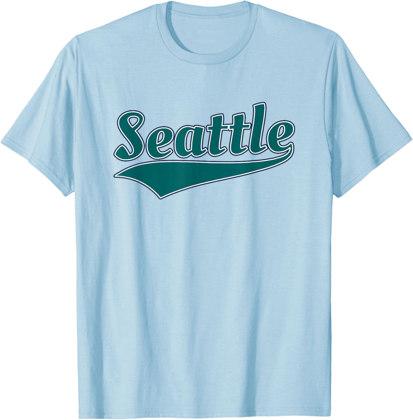 Seattle - Throwback Design - Classic T-Shirt - T-Shirt | Light Blue