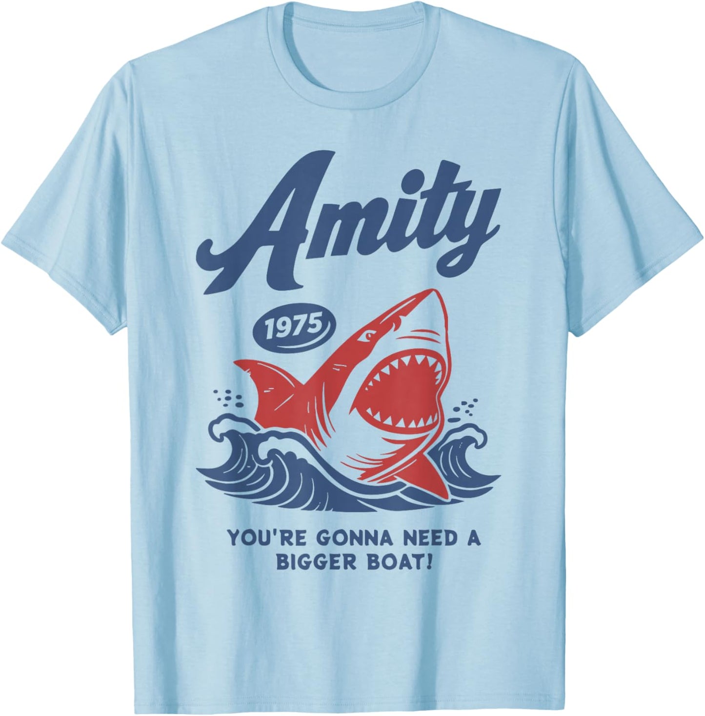 Vintage Amity 1975 Retro Sailboat Sunrise Summer T-Shirt - T-Shirt | Light Blue