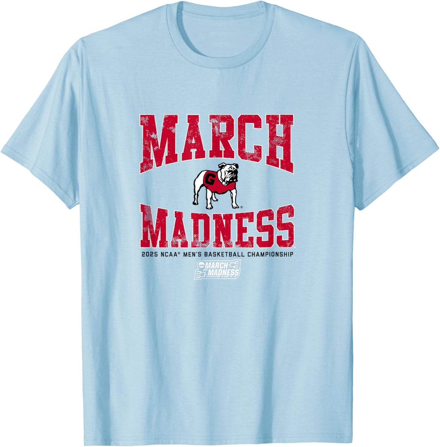 Georgia Bulldogs Basketball - March Madness 2025 - NCAA T-Shirt - T-Shirt | Light Blue