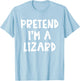 Pretend I'm A Lizard Matching Costume Lazy Easy Halloween T-Shirt - T-Shirt | Light Blue