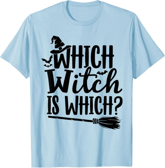 Which Witch is Which Halloween English Teacher T-Shirt - T-Shirt | Light Blue