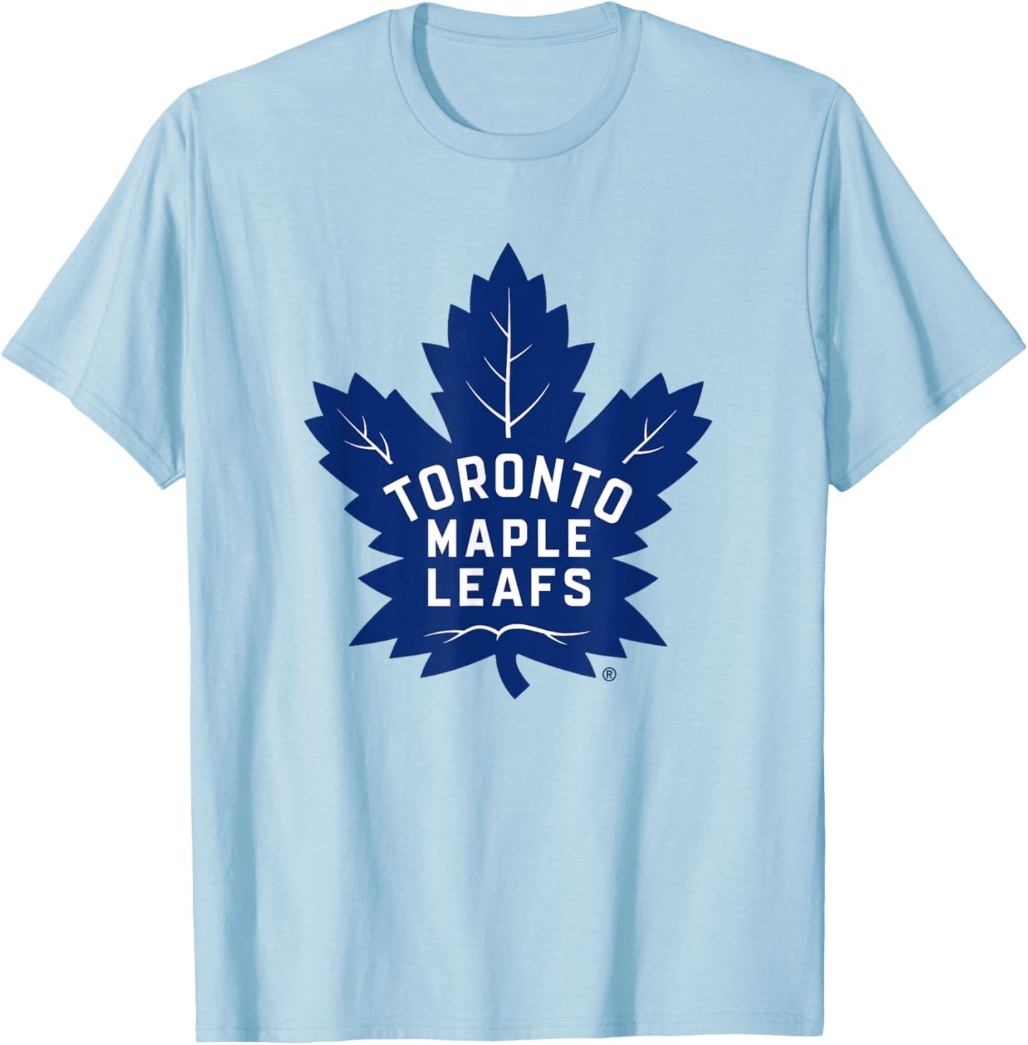 Toronto Maple Leafs Icon Gray Officially Licensed T-Shirt - T-Shirt | Light Blue