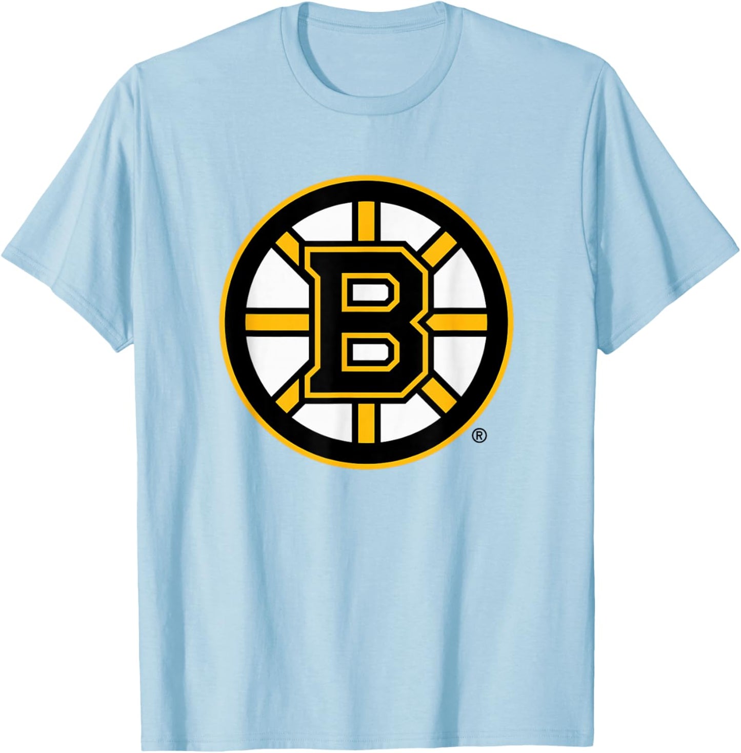 Boston Bruins Icon Gray Officially Licensed T-Shirt - T-Shirt | Light Blue