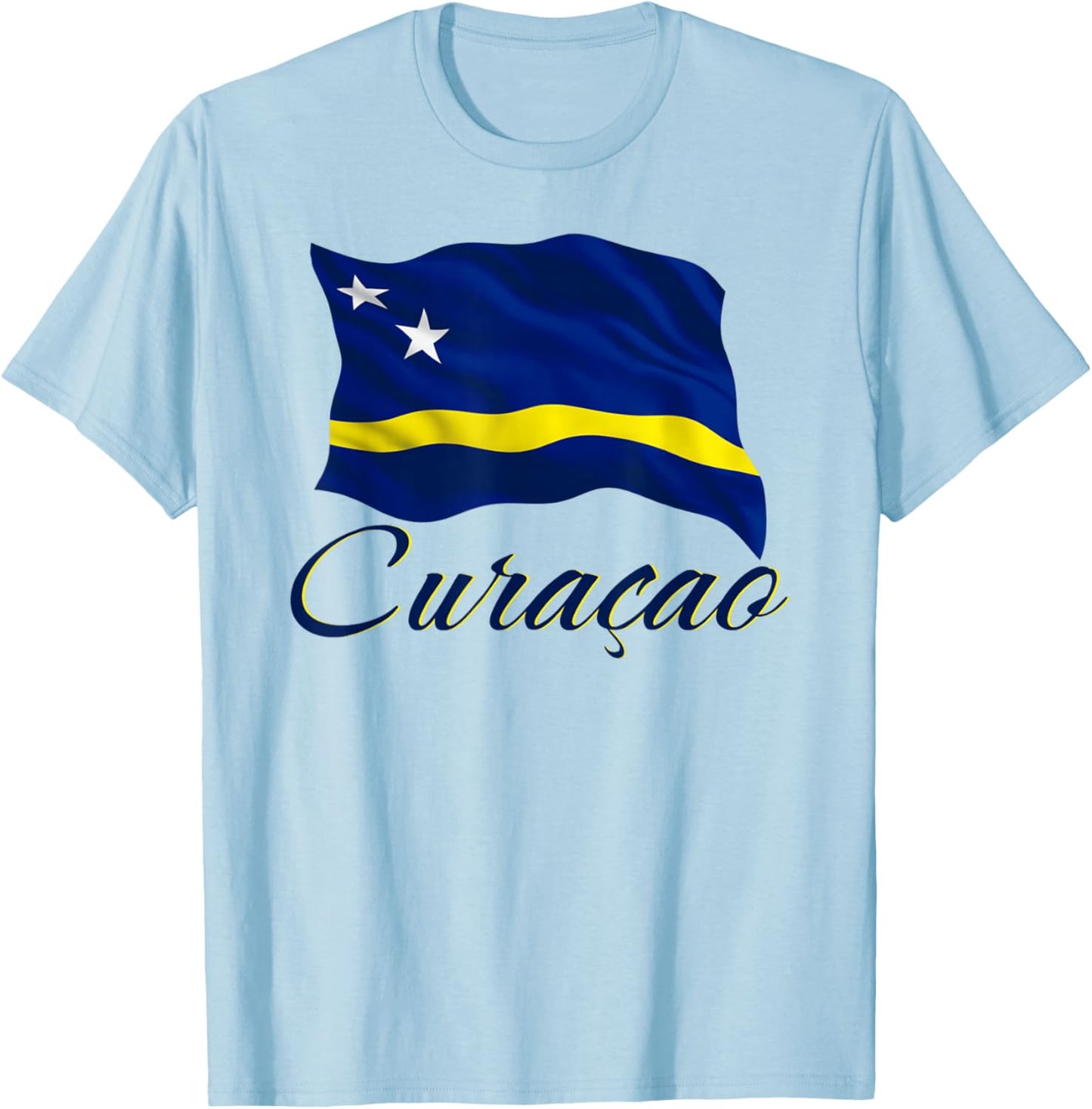 Curacao-Flagge, patriotisch, Herren, Damen, Kinder, Curaçao, Niederländisch T-Shirt - T-Shirt | Light Blue