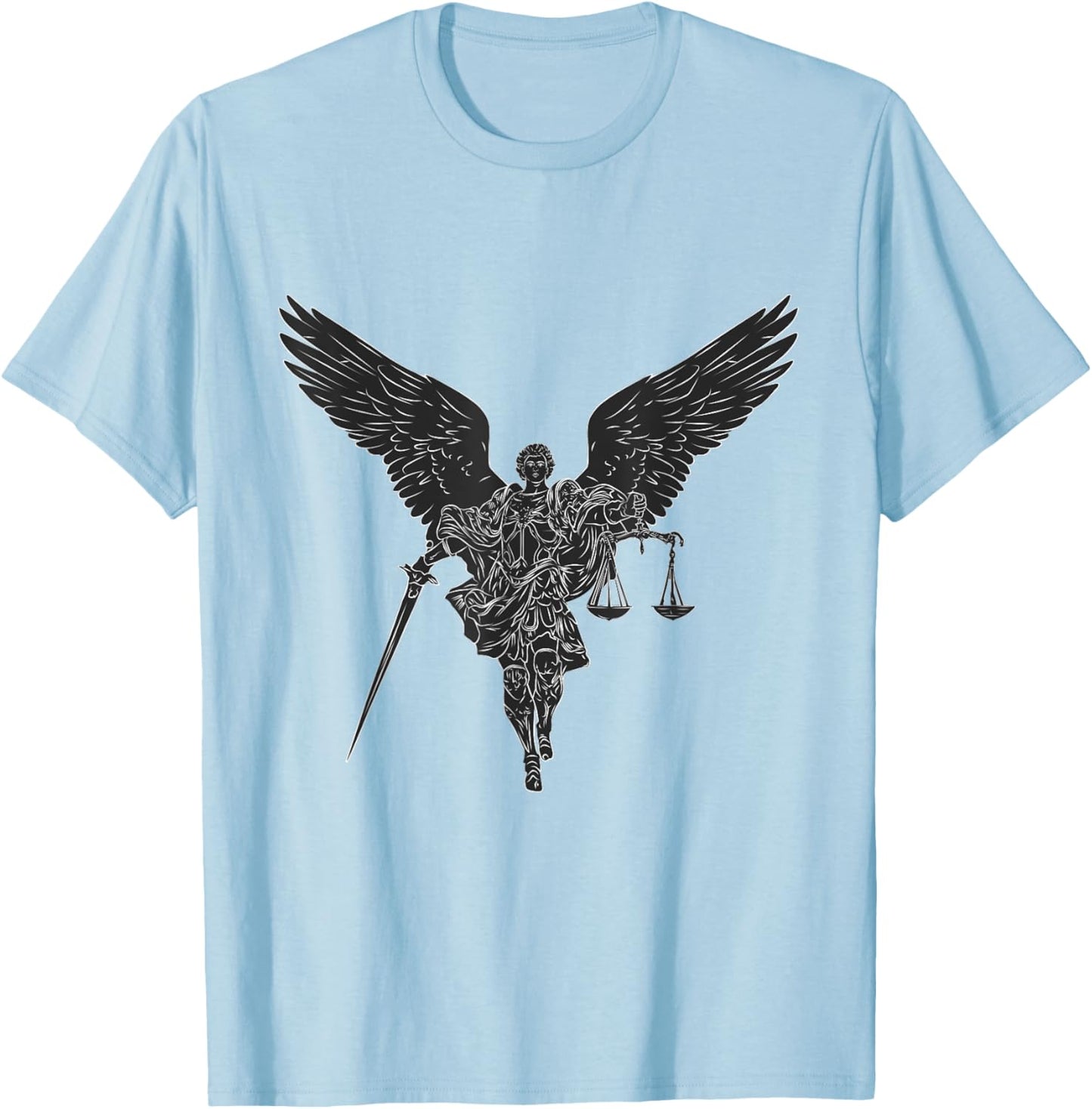 St Michael the archangel warrior of justice. Christian faith T-Shirt - T-Shirt | Light Blue