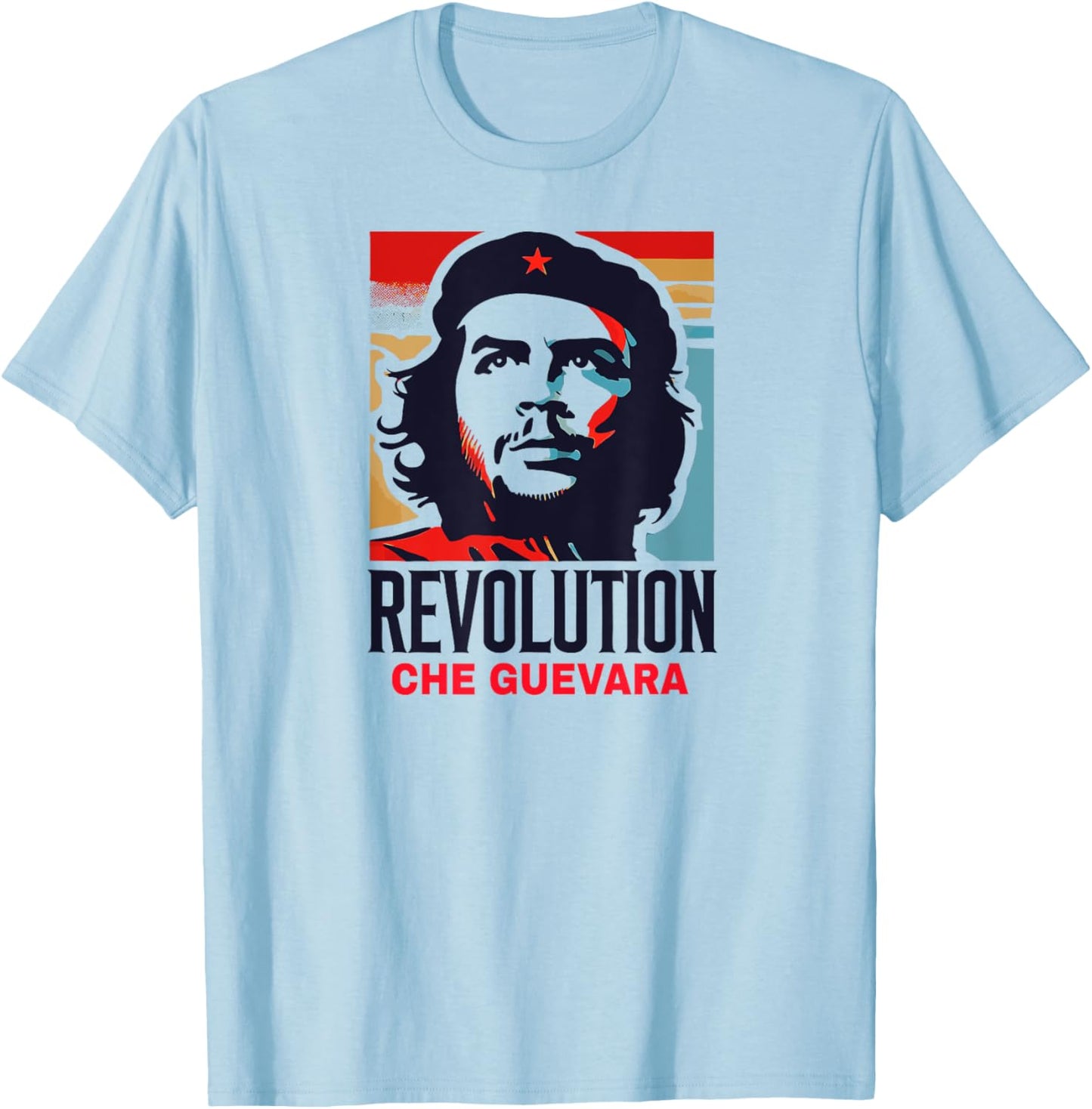 Che Guevara Rebel Signature Guerrilla Icon Revolution T-Shirt - T-Shirt | Light Blue