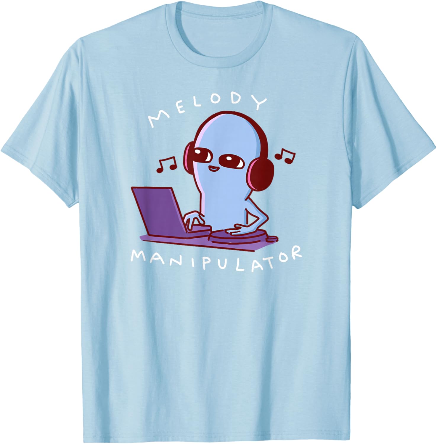 Threadless Nathan W. Pyle Melody Manipulator Graphic T-Shirt - T-Shirt | Light Blue