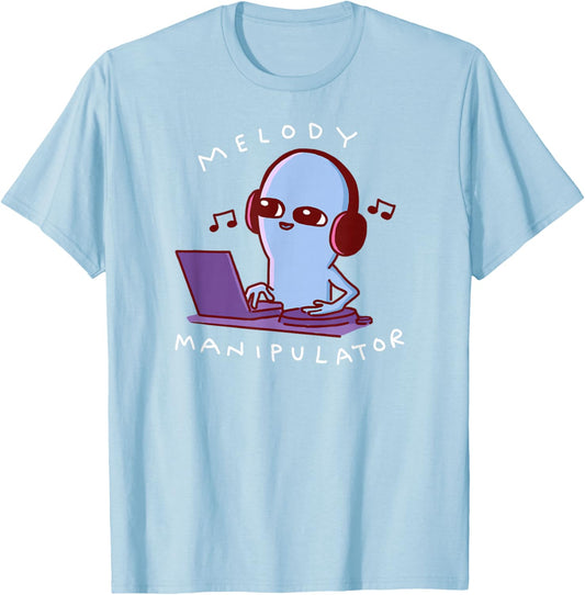 Threadless Nathan W. Pyle Melody Manipulator Graphic T-Shirt - T-Shirt | Light Blue
