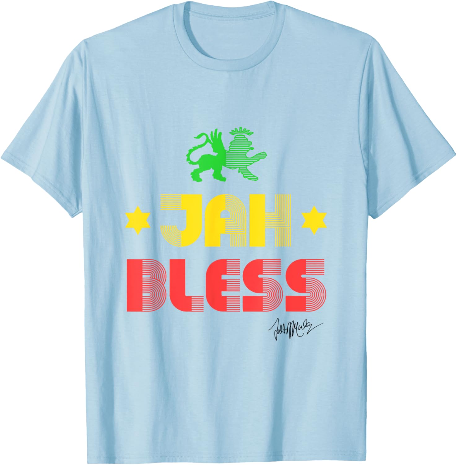 Ziggy Marley - Official Merchandise - Jah Bless T-Shirt - T-Shirt | Light Blue