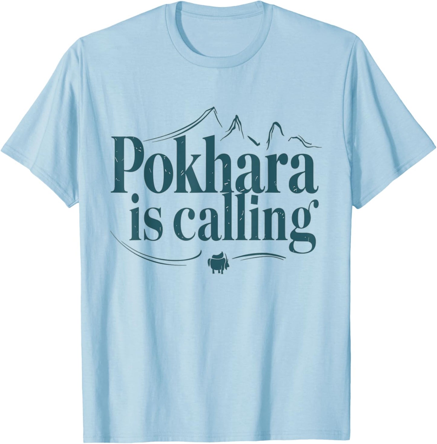 Annapurna Hiking Retro Nepal Pokhara T-Shirt - T-Shirt | Light Blue