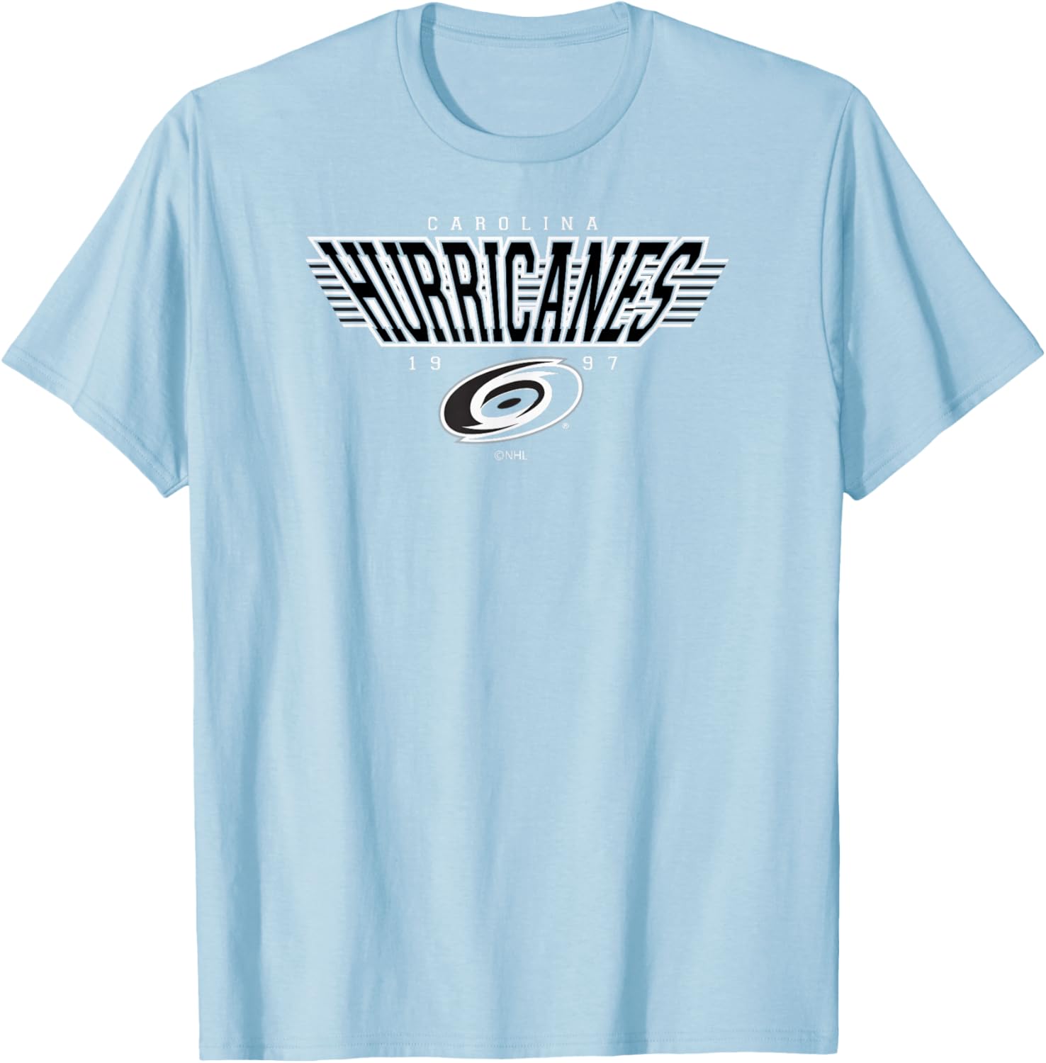 Carolina Hurricanes Laser Red NHL Officially Licensed T-Shirt - T-Shirt | Light Blue