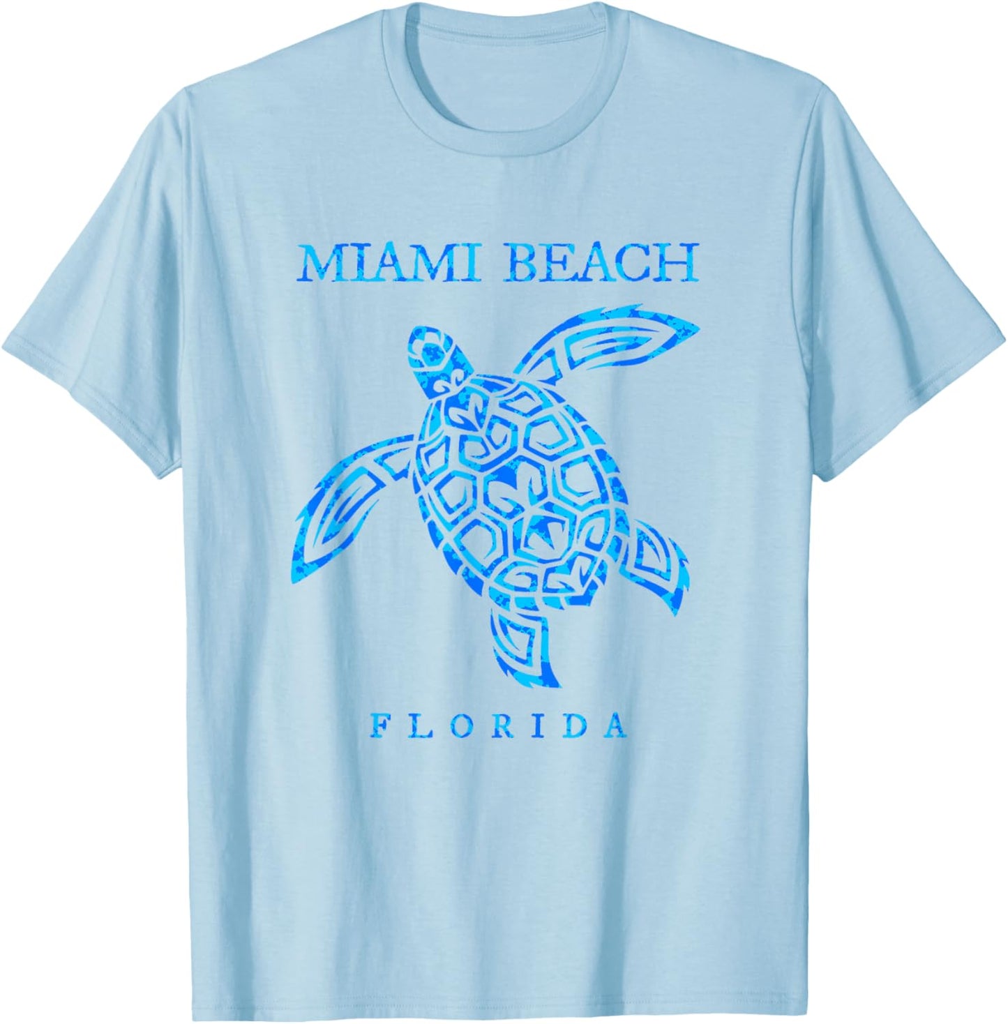 Miami Beach Florida Sea Turtle Boys Girls Toddler T-Shirt - T-Shirt | Light Blue