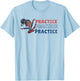Simone T Practice Practice Retro Boys and Girls T-Shirt - T-Shirt | Light Blue