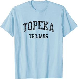 Topeka High School HS Topeka KS Vintage Sports T-Shirt - T-Shirt | Light Blue