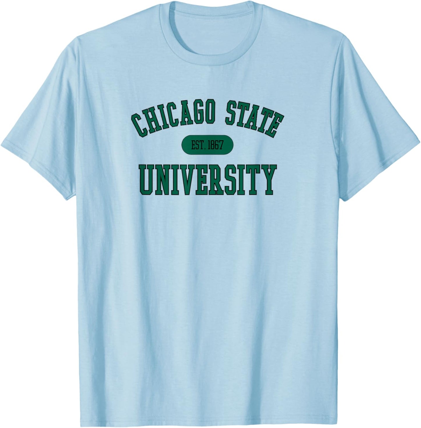 Chicago State Cougars Varsity Gray Officially Licensed T-Shirt - T-Shirt | Light Blue