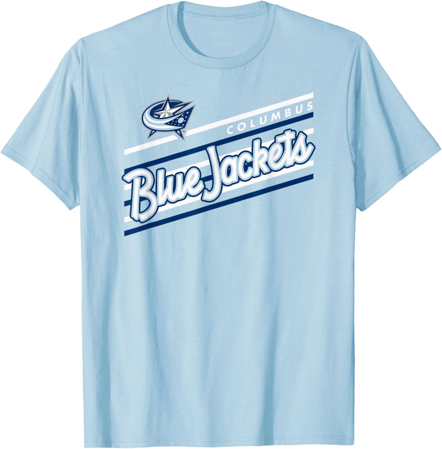 Columbus Blue Jackets Retro Performer Red NHL Licensed T-Shirt - T-Shirt | Light Blue