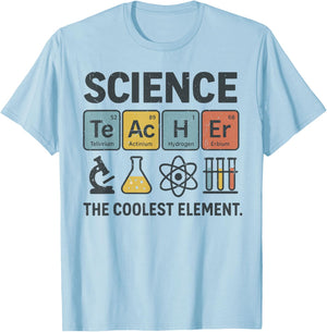 Science Teacher Funny Periodic Table Jokes Chemistry Pun T-Shirt - T-Shirt | Light Blue