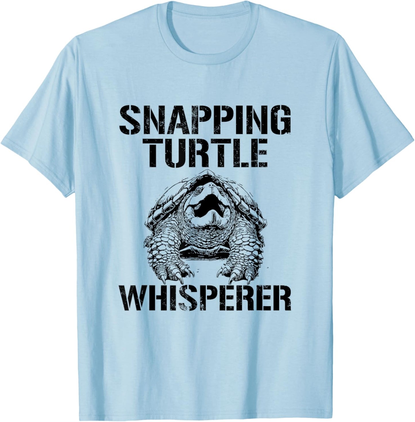 Snapping Turtle Whisperer, Snapping Turtle T-Shirt - T-Shirt | Light Blue