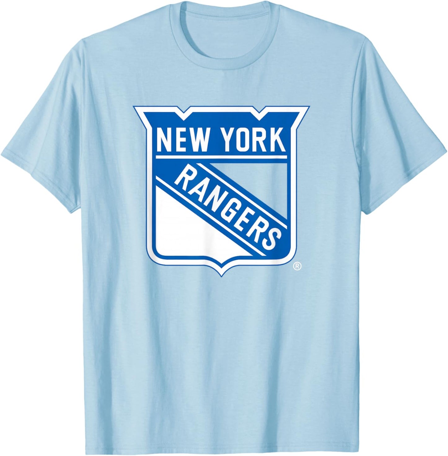 New York Rangers Icon Red Officially Licensed T-Shirt - T-Shirt | Light Blue