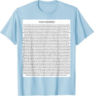 7 Day Creation Black Print T-Shirt - T-Shirt | Light Blue