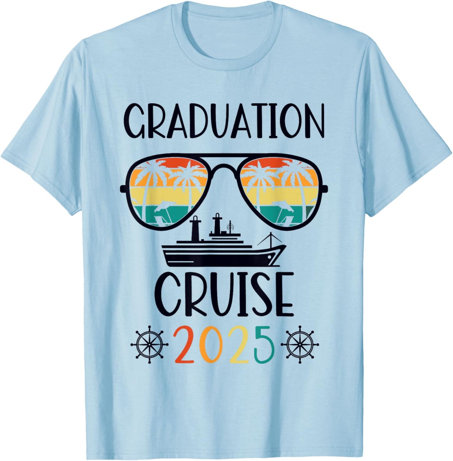 Graduation Cruise Trip Class Of 2025 Senior Summer Vacation T-Shirt - T-Shirt | Light Blue
