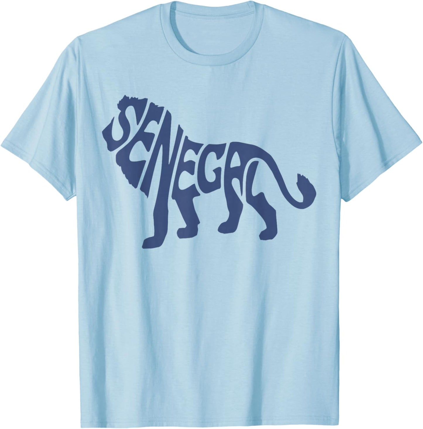 Senegalese National Flag Patriotic of Senegal Lion Heritage T-Shirt - T-Shirt | Light Blue