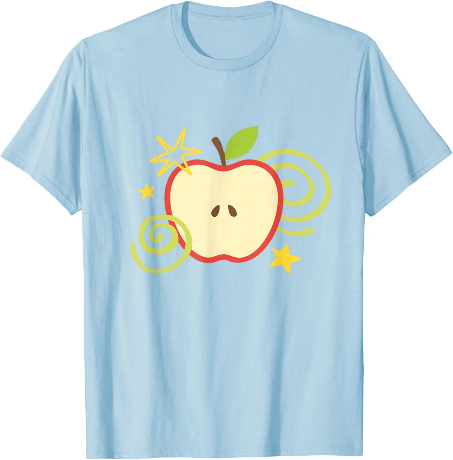 Apple y2k Whimsy Twee Kawaii Cute Heisei Retro Summer Teen T-Shirt - T-Shirt | Light Blue