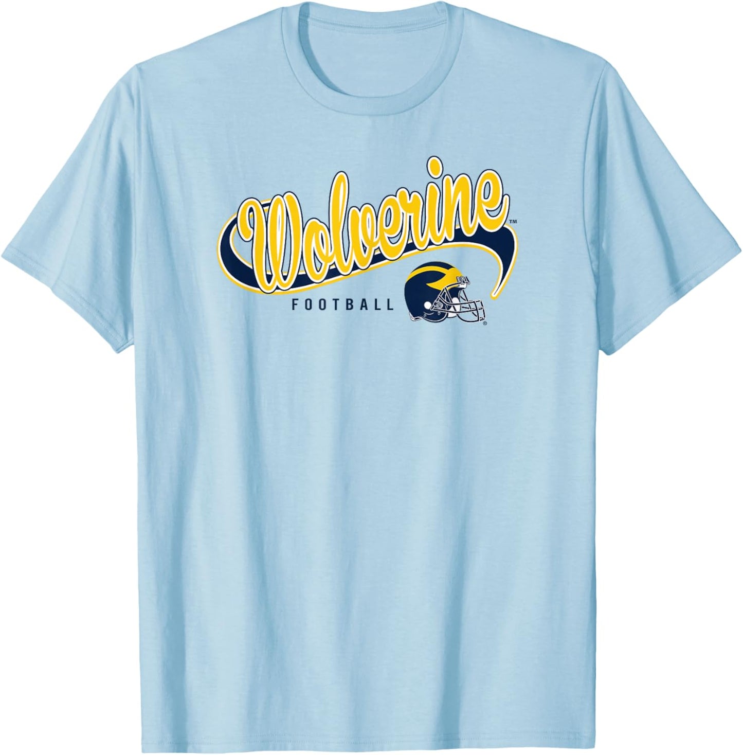 Michigan Wolverines Football Goodness Gray T-Shirt - T-Shirt | Light Blue