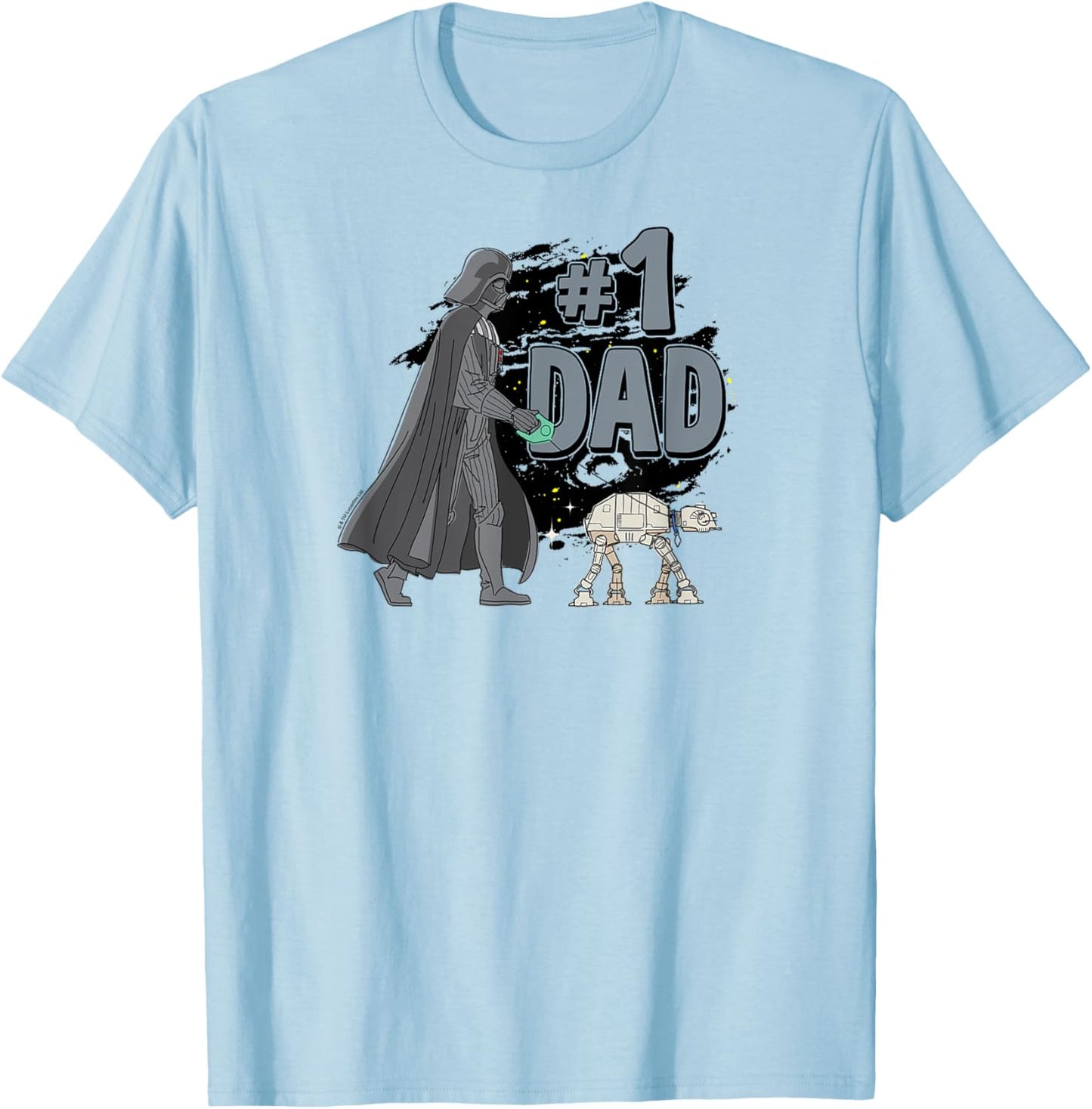 Star Wars - Number One Dad Darth T-Shirt - T-Shirt | Light Blue