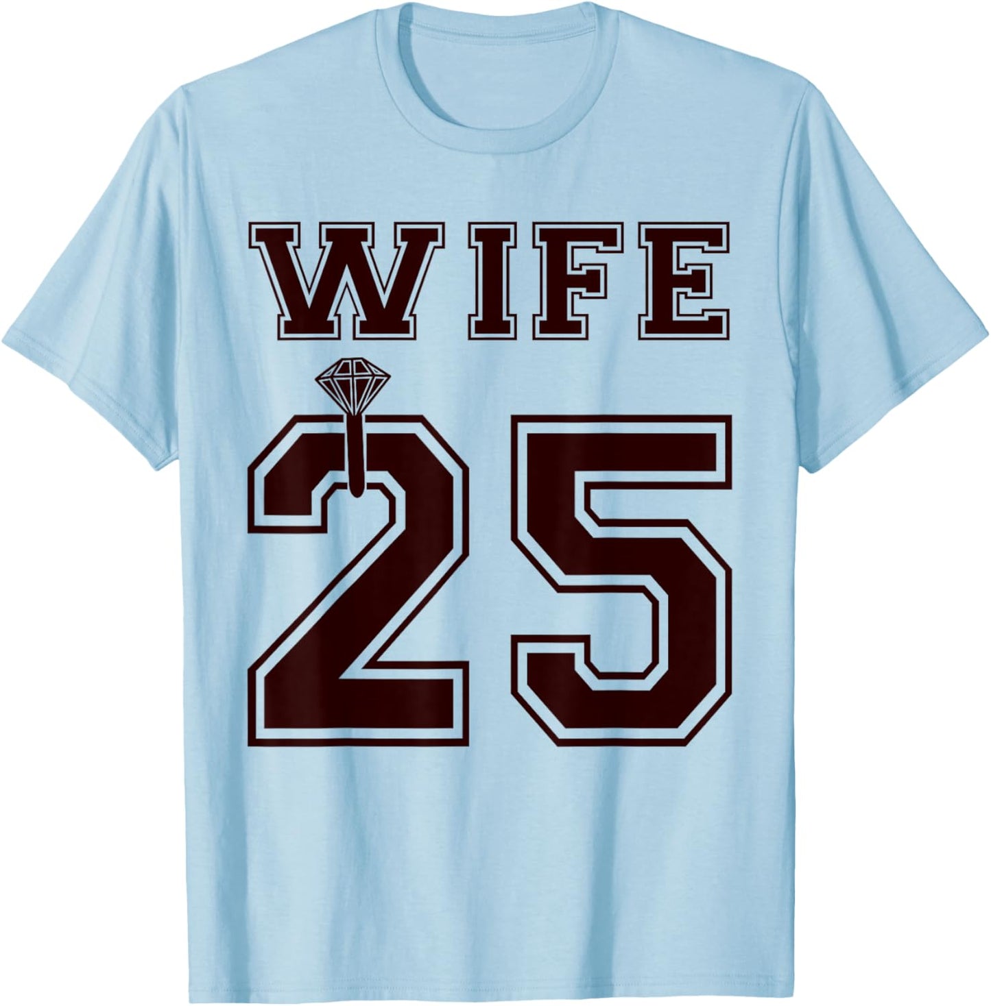 2025 Wife Husband Matching Engagement Party Honeymoon T-Shirt - T-Shirt | Light Blue