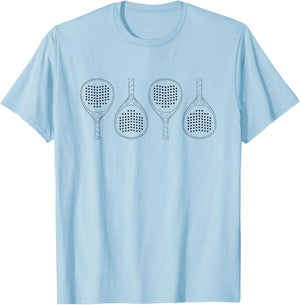 Padel Paddle Tennis Racket Ball T-Shirt - T-Shirt | Light Blue