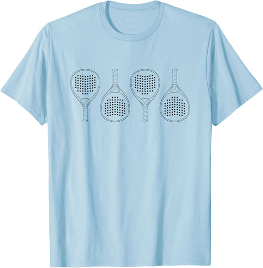 Padel Paddle Tennis Racket Ball T-Shirt - T-Shirt | Light Blue