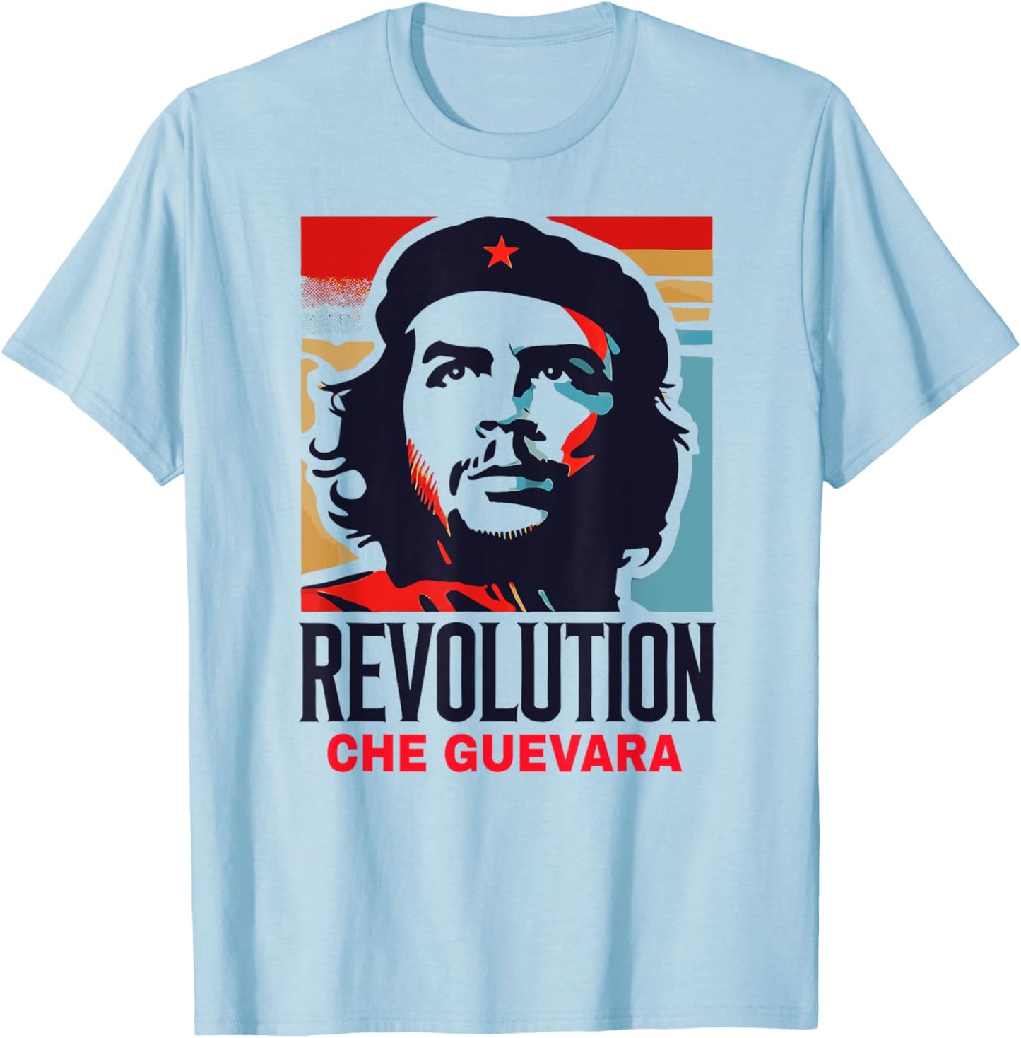 Che Guevara Rebel Signature Guerrilla Icon Revolution T-Shirt - T-Shirt | Light Blue