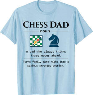 Chess dad Definition Gifts Fathers Day Men T-Shirt - T-Shirt | Light Blue